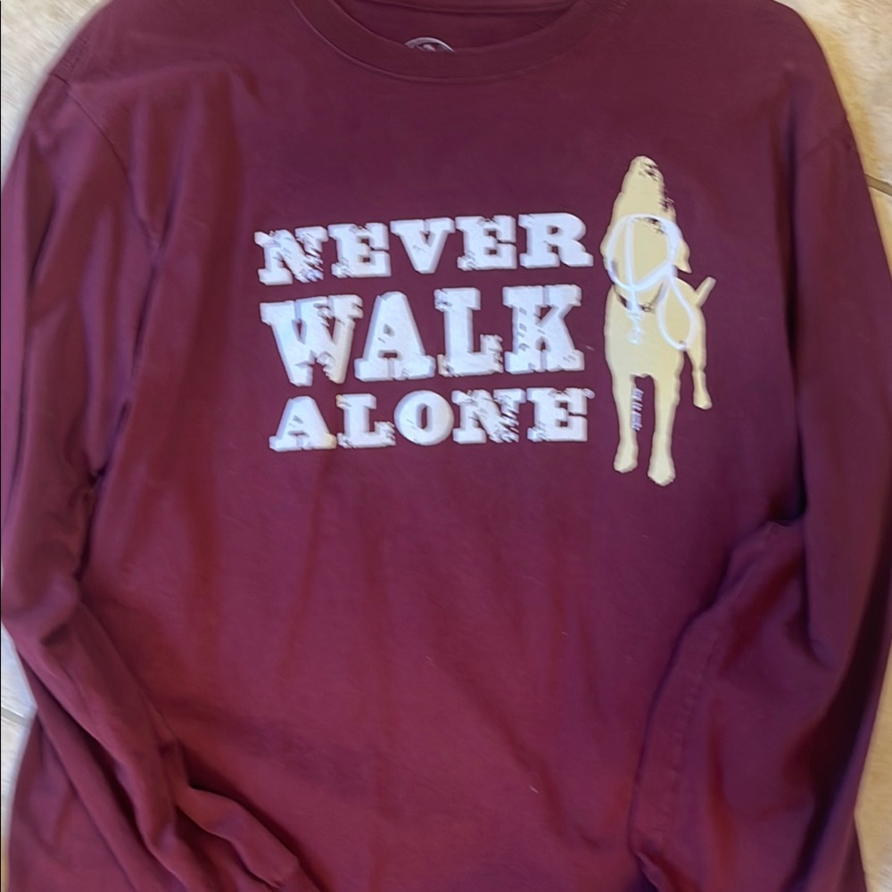 Deep Maroon Graphic Long Sleeve Shirt